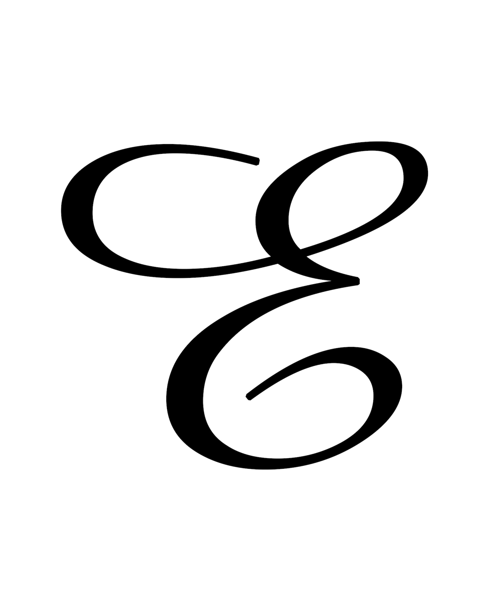 Letter E Cursive Writing