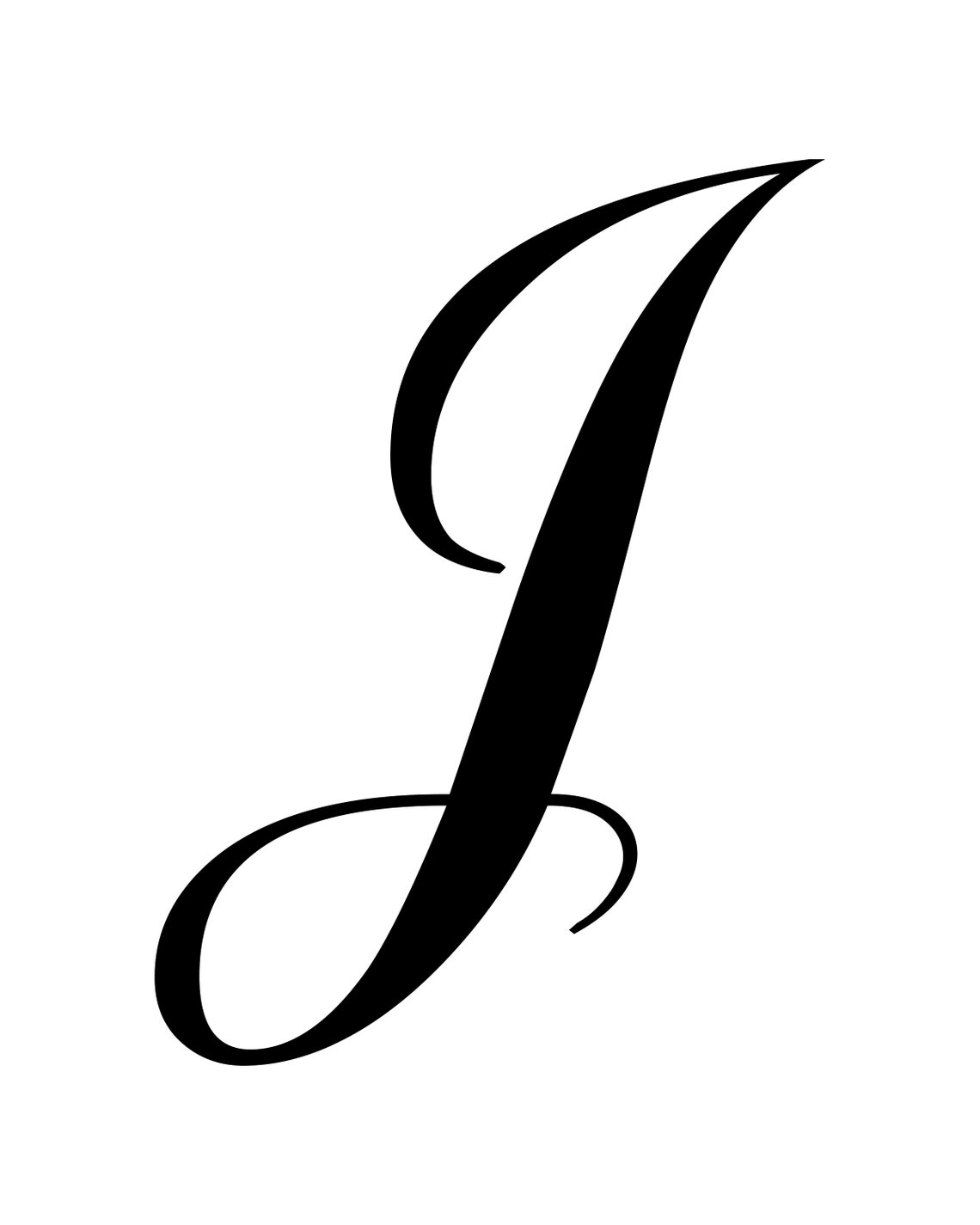 Cursive Letter J Print Custom Letter Monogram Letter Wall Etsy