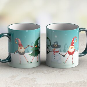 11 oz and 15 oz Coffee mug template Christmas mug wrap PNG sublimate designs