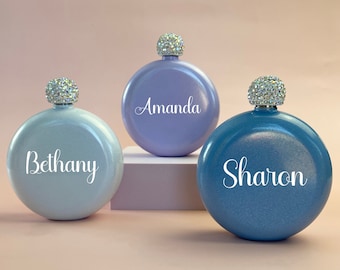 Personalized flask for women, custom flask for bridesmaid gift box, Bridesmaid Proposal Gift