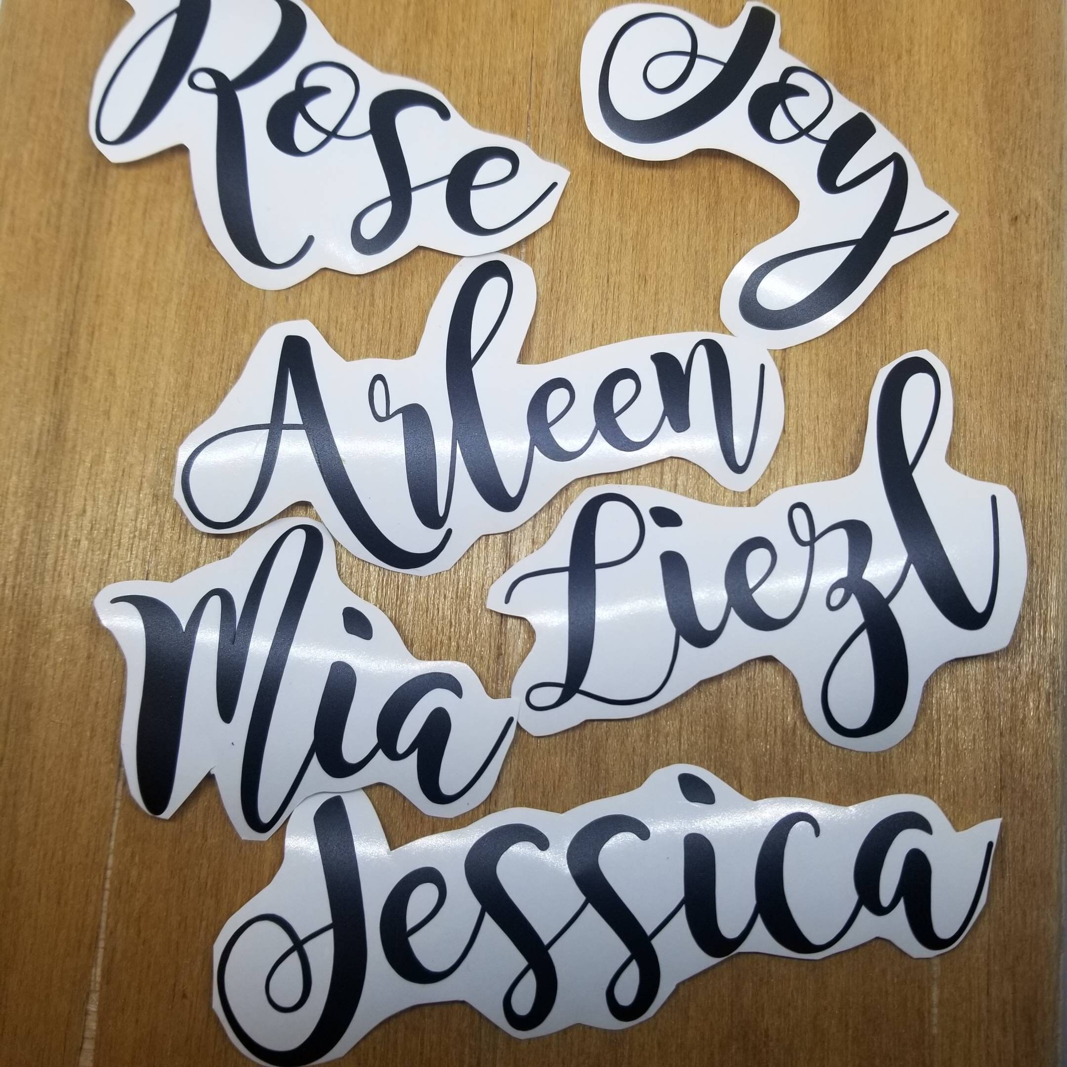 Name Decal Name Stickers Cute Name Decal Name Vinyl Etsy