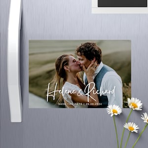 Wedding souvenir personalized magnets fridge invitationSave the date magnet photos  custom photo magnet wedding favor save the date picture