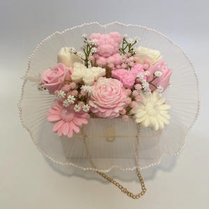 Floral Candle Bouquet Gift Idea for Mother&#39;s Day Decorative Candle Home Decor Scented Flower Wax Blooms Anniversary Gift for Wife