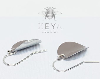 DESIGN beige 925 sterling silver earrings, modern, simple, elegant WINTER 2019/2020 minimalist