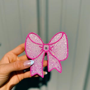 Pink Bow Car Freshie: Scented Car Accessory