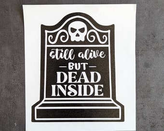 Dead Inside - Headstone - Grave - Decal