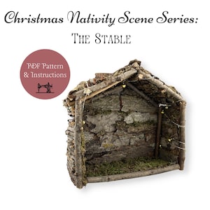 Nativity Stable pdf Epattern / Christmas Felt Nativity Scene / DIY Craft for Christmas Decor / Wool Felt Craft