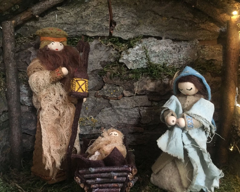 Christmas DIY Nativity Scene Felt Pattern Mary and Baby Jesus image 7