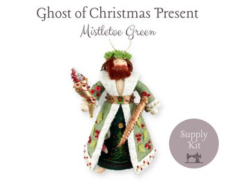 Ghost of Christmas Present Craft Kit / Ebenezer Ornament Series / Designer Larissa Holland of MmmCrafts