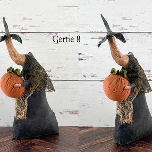 Handmade Halloween or Autumn Witch / Handcrafted Fall Decor Gertie 8