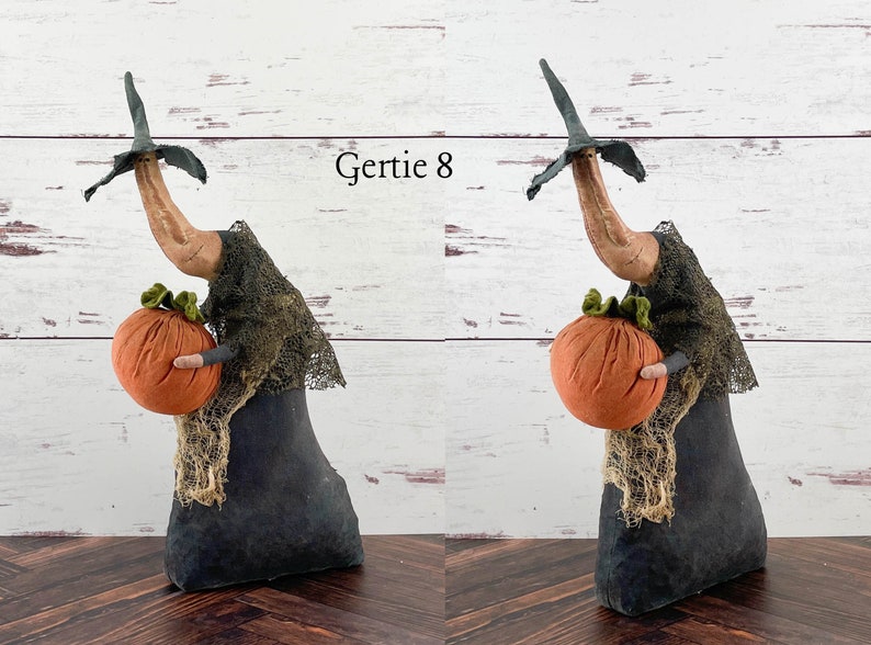 Handmade Halloween or Autumn Witch / Handcrafted Fall Decor Gertie 8