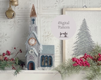 Dickens Weihnachtsdorf The Church Filz PDF Pattern