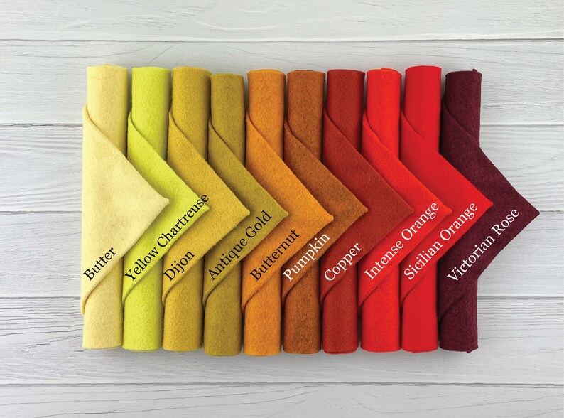 5 Wool Blend Felt Sheets / Choose Your Own Colours Merino Wool Etsy