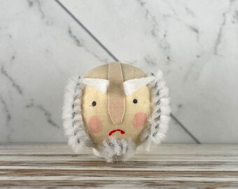 Scrooge Completed Heads MmmCrafts Ebenezer Christmas Ornaments Series / Craft Supply Kit / Finished 20mm Wood Heads