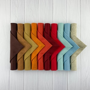 Wool Blend Felt Curated Bundle Autumn Twilight Palette 9x12 or 12x18