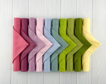 Wool Blend Felt Curated Bundle English Garden Palette 9x12 or 12x18