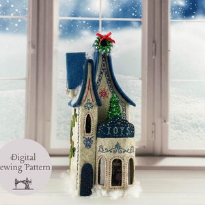 A Dickens' Village: The Toy Shop PDF Pattern / Felt Christmas Village / Christmas Village Display