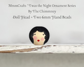 Doll Head for By the Chimney MmmCrafts 'Twas the Night Series  Wooden Heads 20mm