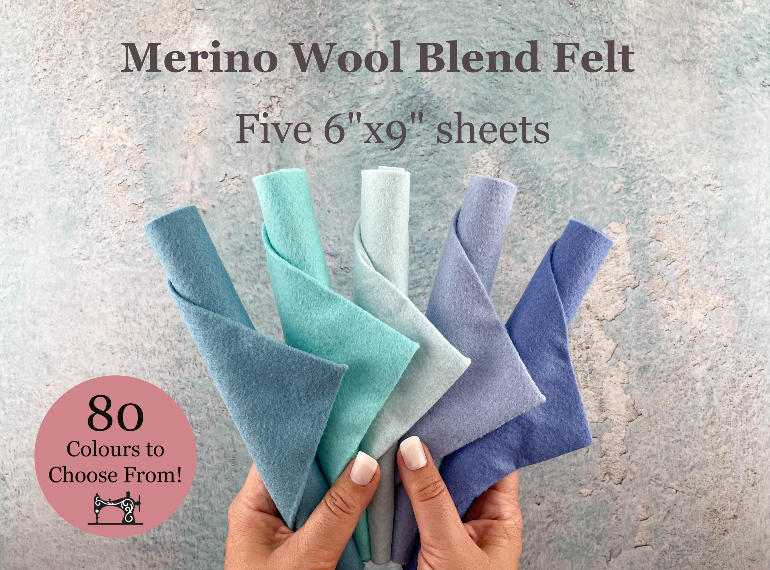 5 Wool Blend Felt Sheets / Choose Your Own Colours Merino Wool Etsy