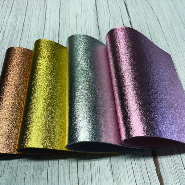 100% Wool Metallic Felt Sheets / Choose Your Own Colours Merino Wool Metals Felt / High Quality