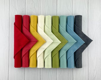 Wool Blend Felt Curated Bundle Candy Cane Palette 9x12 or 12x18