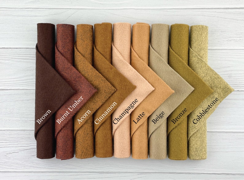 5 Wool Blend Felt Sheets / Choose Your Own Colours Merino Wool Etsy