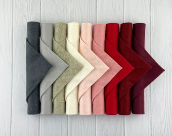 Winter Cardinals Palette / Merino Wool Blend Felt Sheets size 6x9 and 9x12 / Felt Ornaments / DIY Gift Making