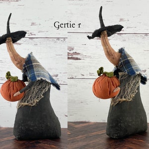 Handmade Halloween or Autumn Witch / Handcrafted Fall Decor Gertie 1