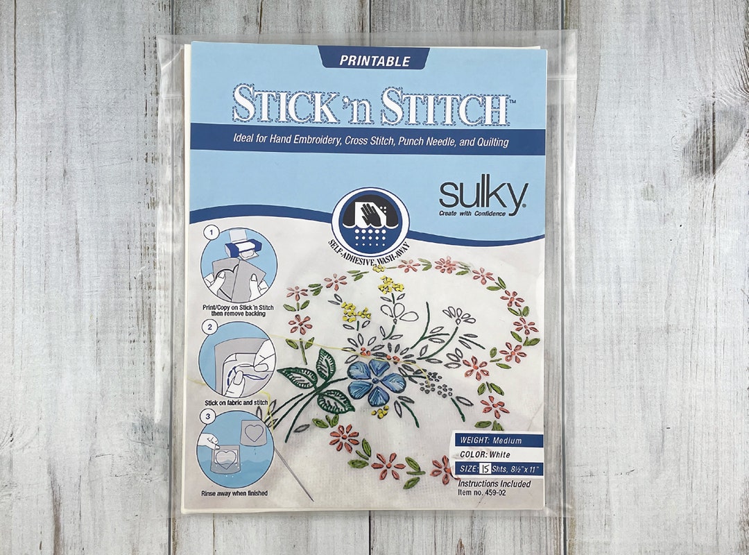 Sulky Printable Stick & Stitch Paper — Olmsted Needlework Co.