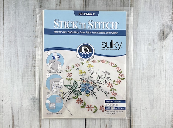 Sulky Sticky Fabri-solvy, 20x36, Printable, Water Soluble Stabilizer,  Dissolvable Fabric, 457-01 