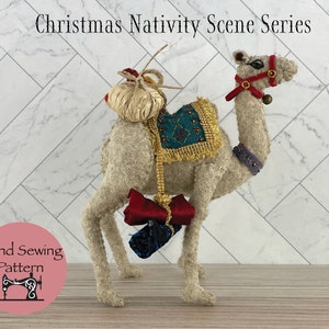 Christmas Nativity Scene Felt Pattern Camel / Digital Epattern Nativity Set / DIY Craft for Christmas Decor / Christmas Hand Embroidery