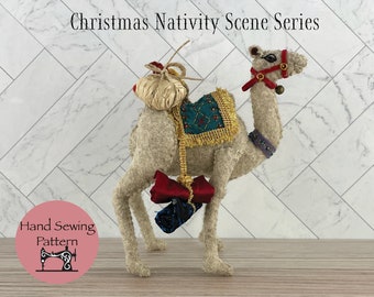 Christmas Nativity Scene Felt Pattern Camel / Digital Epattern Nativity Set / DIY Craft for Christmas Decor / Christmas Hand Embroidery