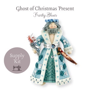Ghost of Christmas Present Frosty Blues Craft Kit / Ebenezer Ornament Series / Designer Larissa Holland of MmmCrafts
