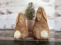 Decorative Handmade Primitive Cotton Tail Bunny for Spring and Summer Decor