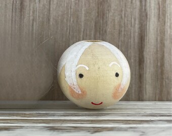 Christmas Past Completed Heads MmmCrafts Ebenezer Christmas Ornaments Series / Craft Supply Kit / Finished 20mm Wood Heads