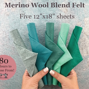 Felt Sheets-12x12, Stiffened Felt, Solid Print Felt Sheets, Individually  Sold Felt Sheets for Bows and Crafts, 1mm Craft Felt