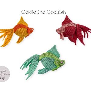 Goldfish Hand Embroidery Pattern for Felt / Intermediate Level Hand Sewing PDF / Christmas Tree or Wall Decoration