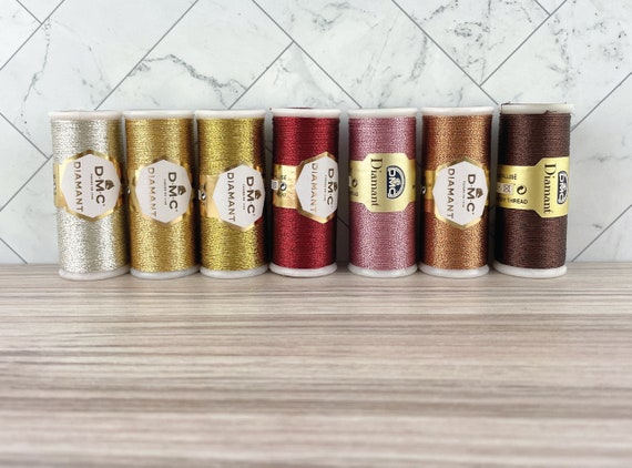 DMC Diamant Metallic Hand Embroidery Thread / Diamant Metallic Thread / Metallic Embroidery Floss / Metallic Sewing DMC
