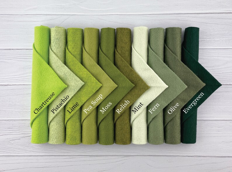 10 Wool Blend Felt Sheets / Choose Your Own Colours Merino Etsy