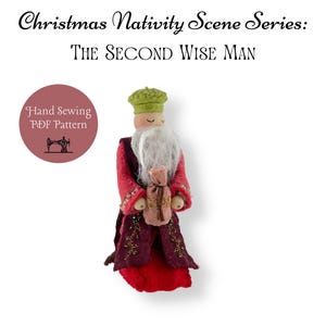 Weihnachten DIY Krippe Second Wise Man PDF Epattern / Filz Krippe / DIY für Weihnachtsdekoration / Wollfilz Handwerk