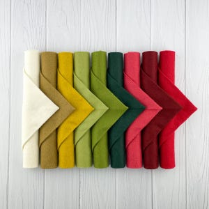 Wool Blend Felt Curated Bundle Festive Christmas Palette 9x12 & 12x18