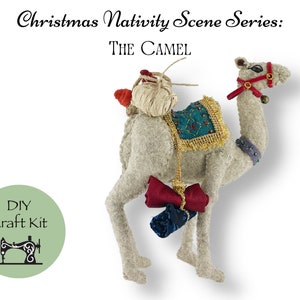 Christmas DIY Nativity Scene Felt Pattern Kit Camel / DIY Craft for Christmas Decor / Pattern Kit / Complete Hand Sewing Pattern Kit