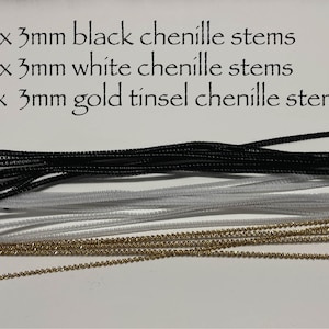 Silver Tinsel Chenille Stem Pipe Cleaners - Pack of 50