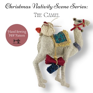 Christmas Nativity Scene Felt Pattern Camel / Digital Epattern Nativity Set / DIY Craft for Christmas Decor / Christmas Hand Embroidery