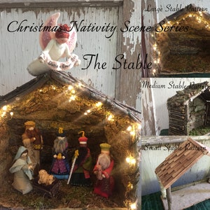 Nativity Stable pdf Epattern / Christmas Felt Nativity Scene / DIY Craft for Christmas Decor / Wool Felt Craft