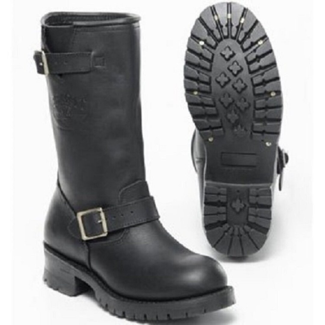 Mens Leather Engineer Boot Motorcycle Etsy Canada