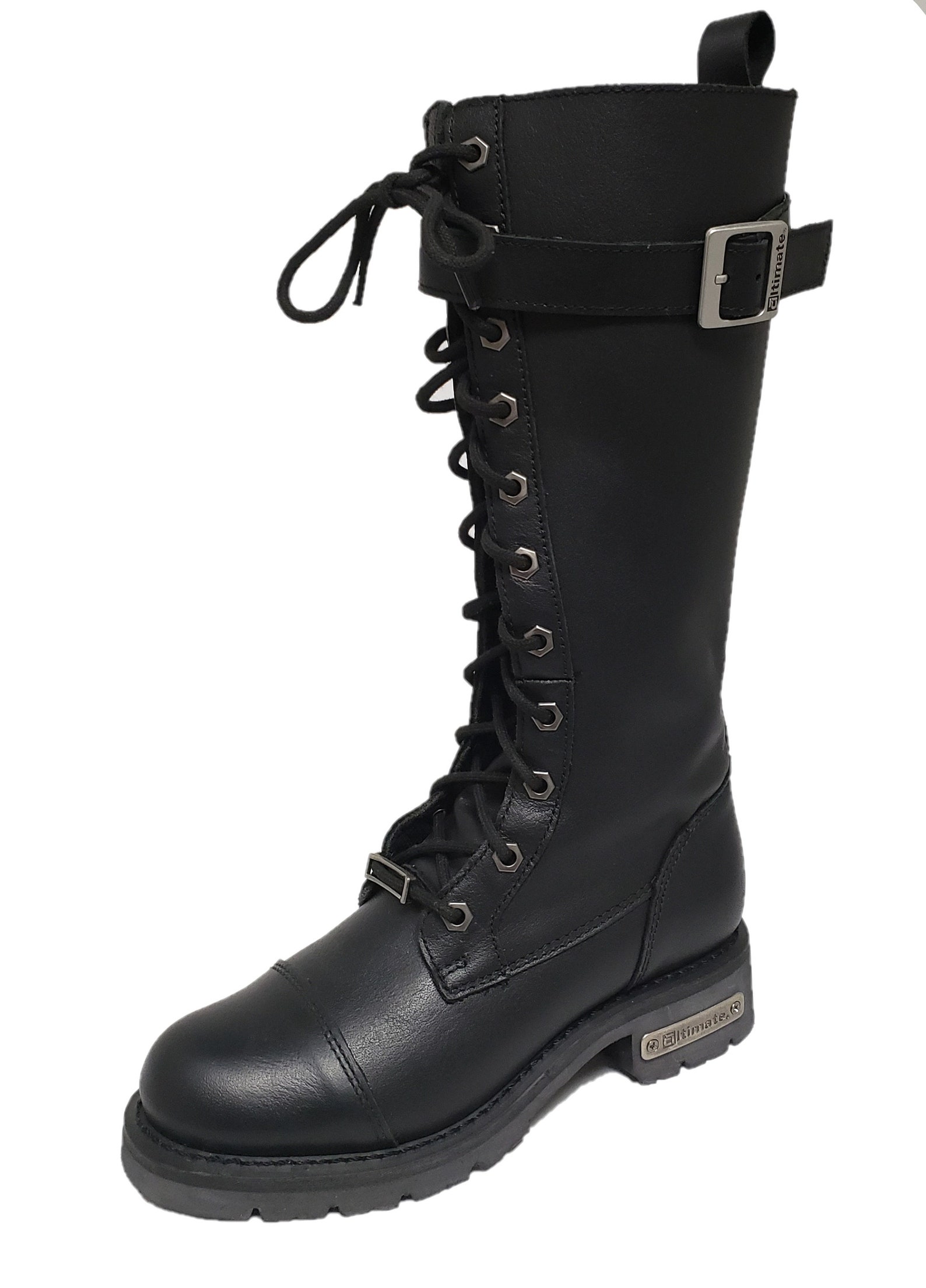 Womens Noa Tall Leather Motorcycle Boot Etsy