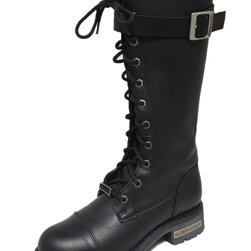 Womens Noa Tall Leather Motorcycle Boot - Etsy