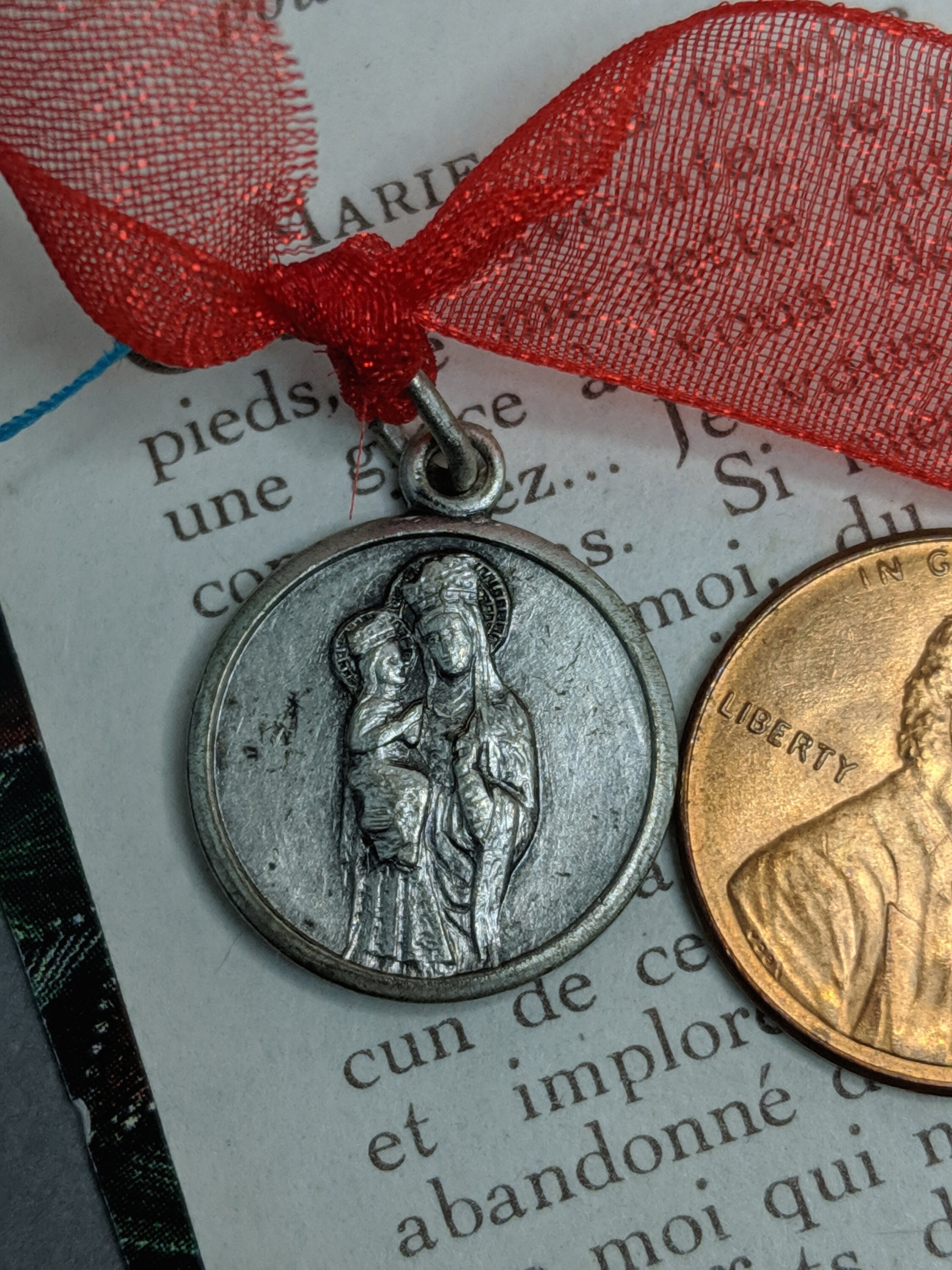 Vintage Saint St Ann Anne De Beaupre Relic Religious Medal | Etsy