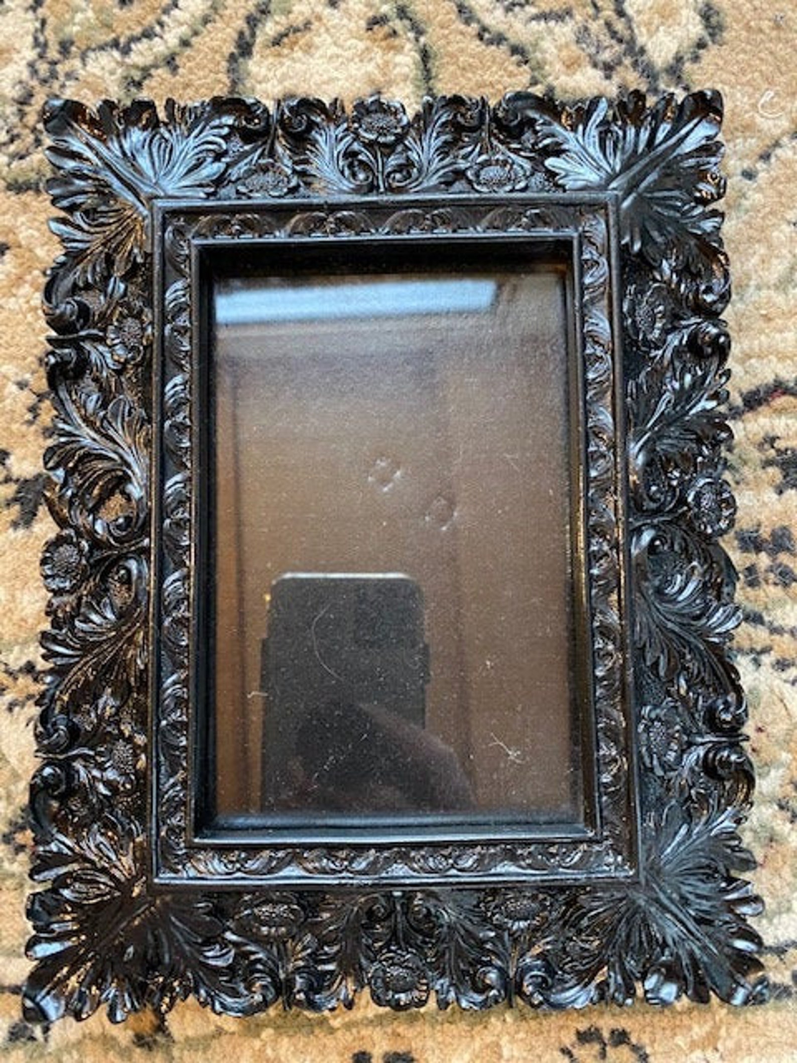 Small black gothic ornate frame for 4x 6 picture Etsy